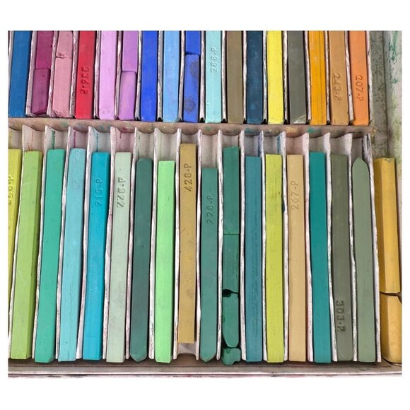 FaberCastell Design NuPastel Set Of 96 Firm Sticks With Box Used Vintage - Picture 6 of 16